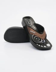 WOMENS SLIPPER A0801-BROWN