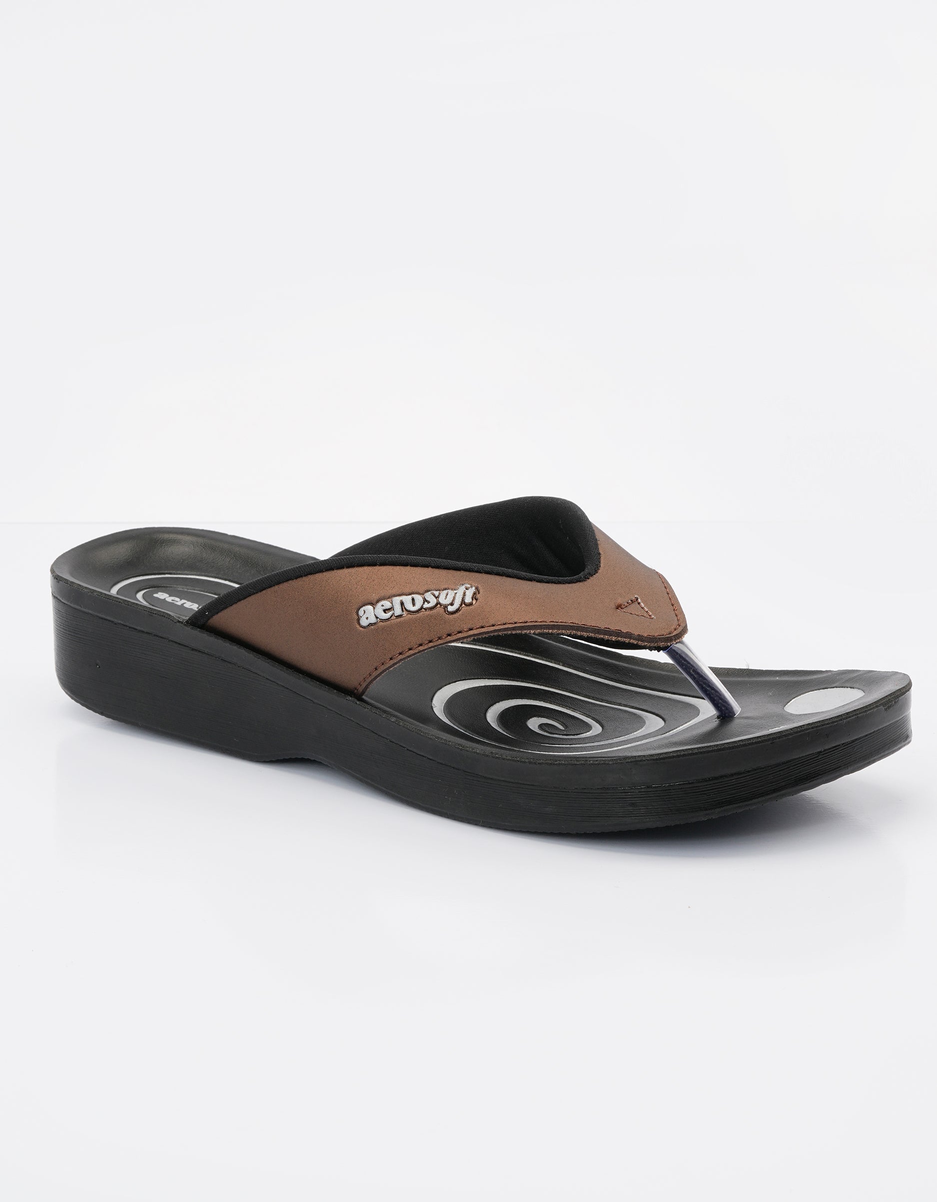 WOMENS SLIPPER A0801-BROWN