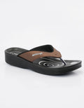 WOMENS SLIPPER A0801-BROWN