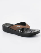 WOMENS SLIPPER A0801-BROWN