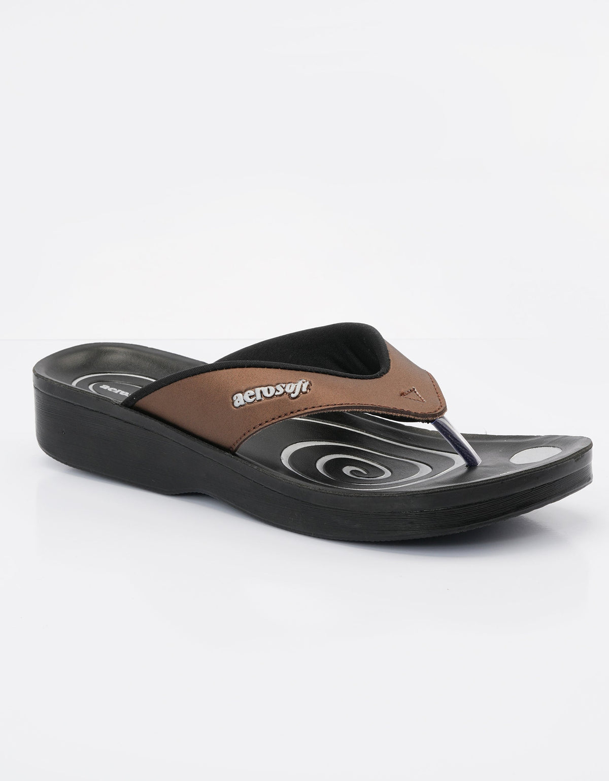 WOMENS SLIPPER A0801-BROWN