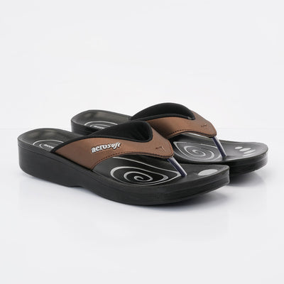 WOMENS SLIPPER A0801-BROWN