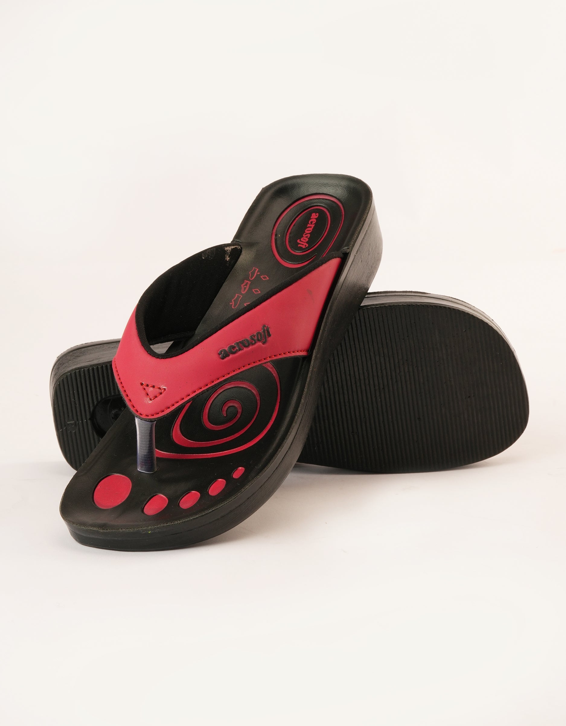 WOMENS SLIPPER A0801-RED