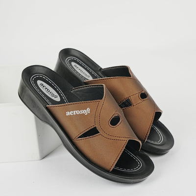 WOMEN SLIPPER LA-2806 BROWN
