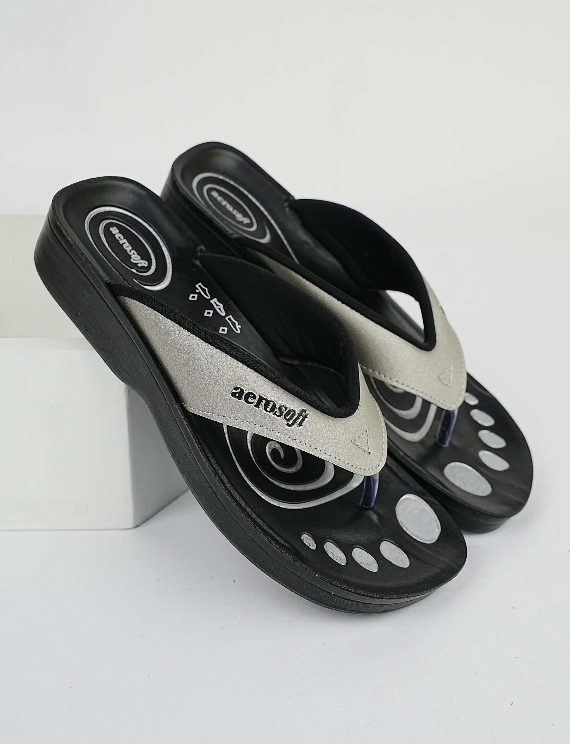 WOMENS SLIPPER A0801-SILVER