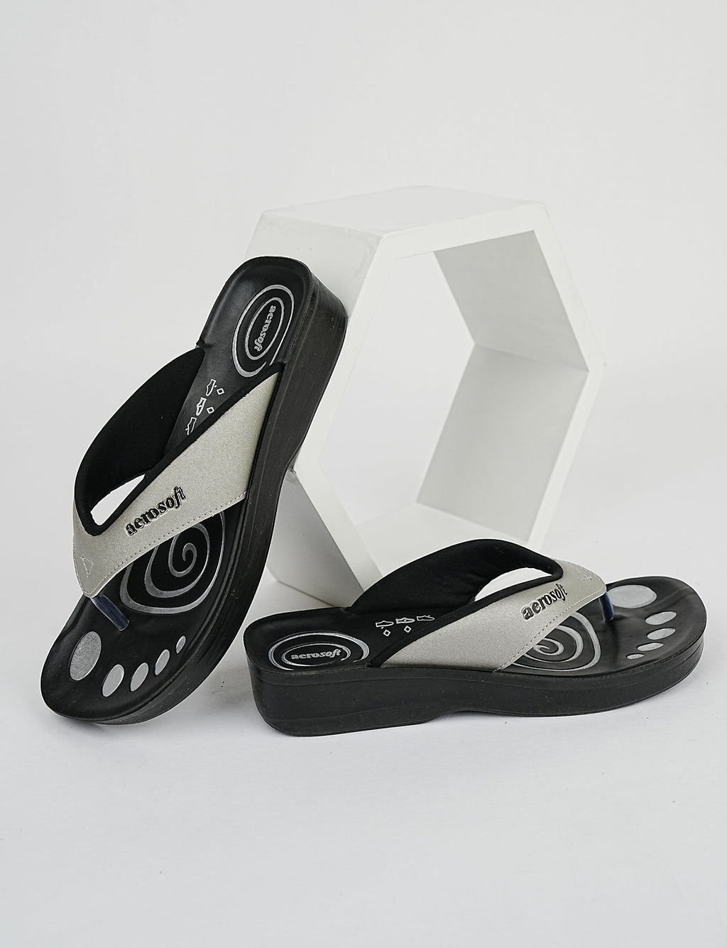 WOMENS SLIPPERS AS0801 SILVER
