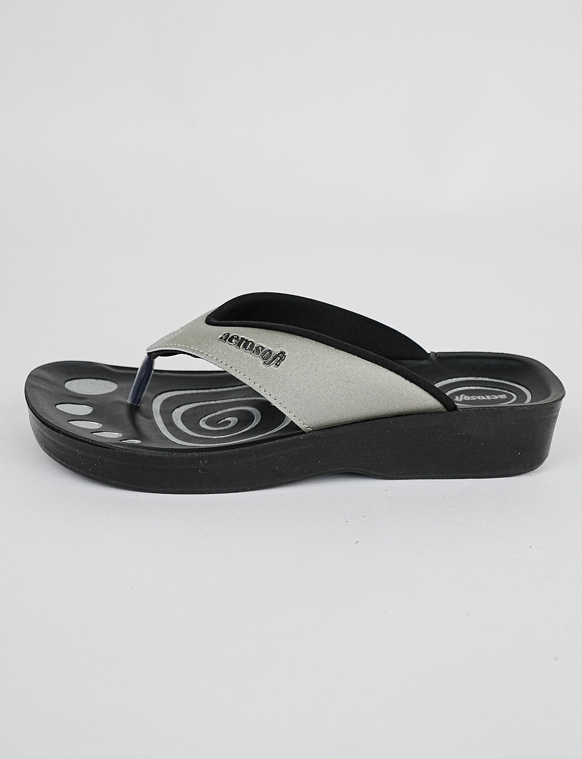 WOMENS SLIPPER A0801-SILVER