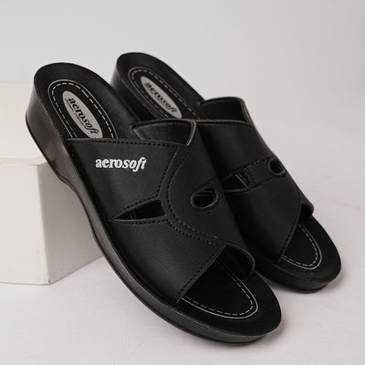 WOMEN SLIPPER LA-2806 BLACK