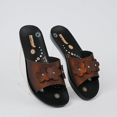 Women Slipper LS-3205-BROWN