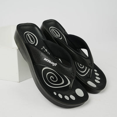 WOMEN SLIPPER A-0825 BLACK